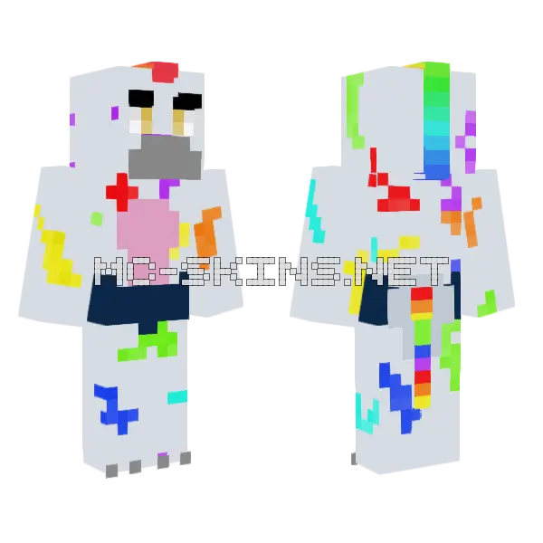 Messy Monty Improved Minecraft skin, front and back