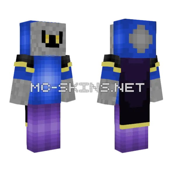 Meta Knight Minecraft skin, front and back
