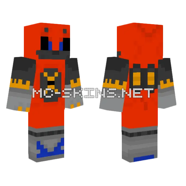 Metal Flame My Version Minecraft skin, front and back