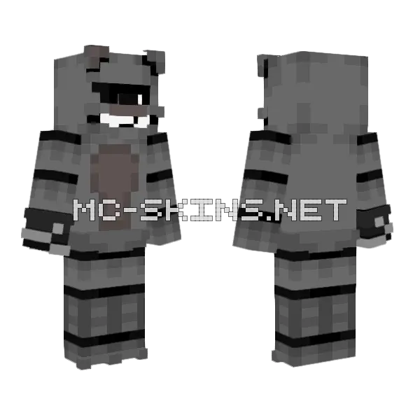 Metal Foxy Minecraft skin, front and back