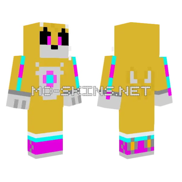Metal Rails Character Minecraft skin, front and back