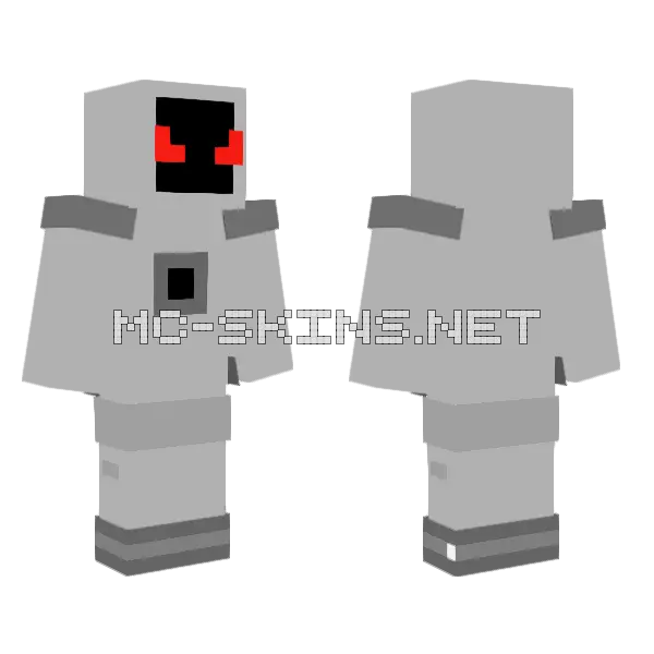 Metal Sonic Chrome Minecraft skin, front and back