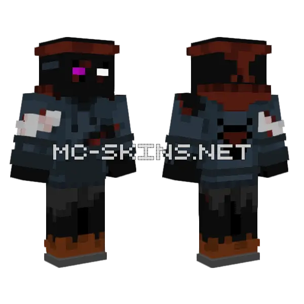 Meteoroid Red Hood Survivor Minecraft skin, front and back