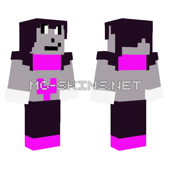 Mettaton EX Minecraft skin, front and back