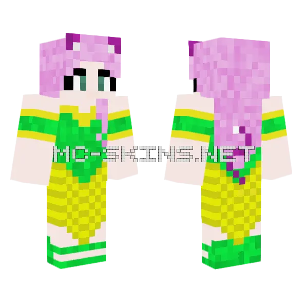 Mewi Minecraft skin, front and back