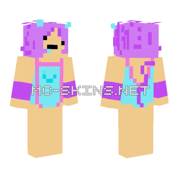 Mi Amiga Minecraft skin, front and back