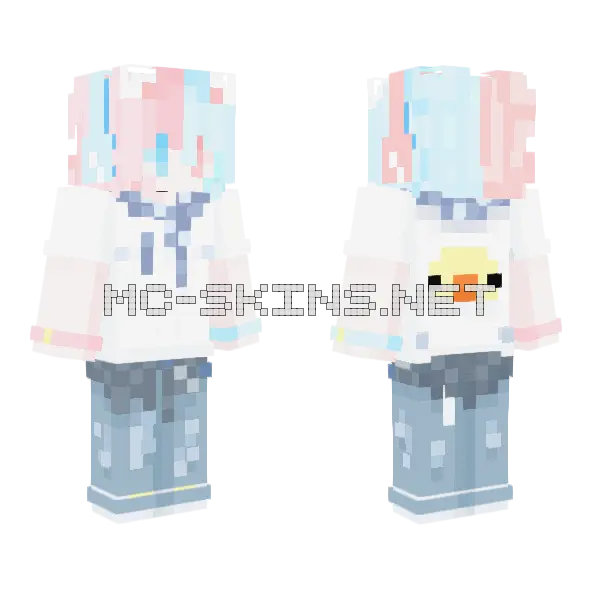 Mi Xiao Mi Minecraft skin, front and back