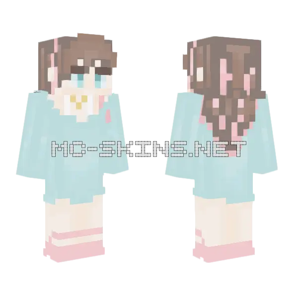 Mia Minecraft skin, front and back