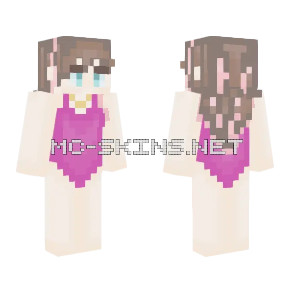 Mia Swim Minecraft skin, front and back