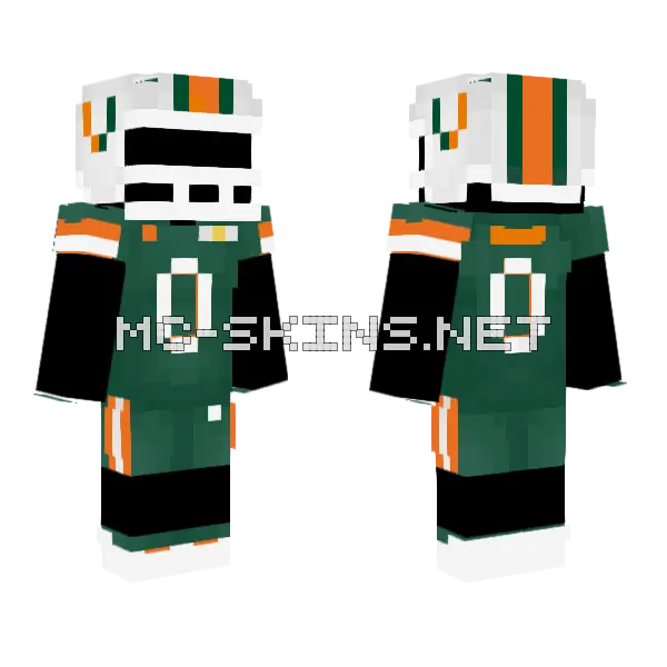 Miami Playoff Rnd 1 Minecraft skin, front and back