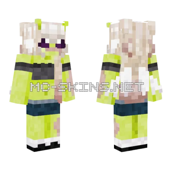 Miau Cat Girl Minecraft skin, front and back