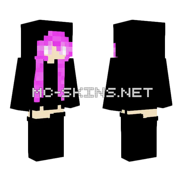 Miau Girl Minecraft skin, front and back