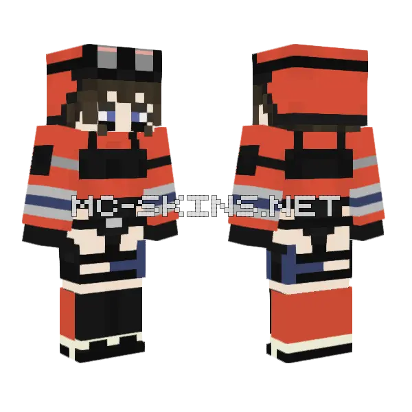 Mica Minecraft skin, front and back