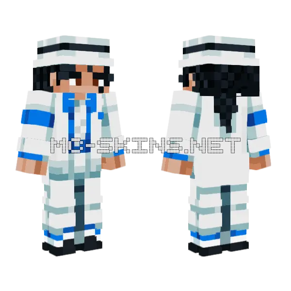 Micael Jackson King Minecraft skin, front and back