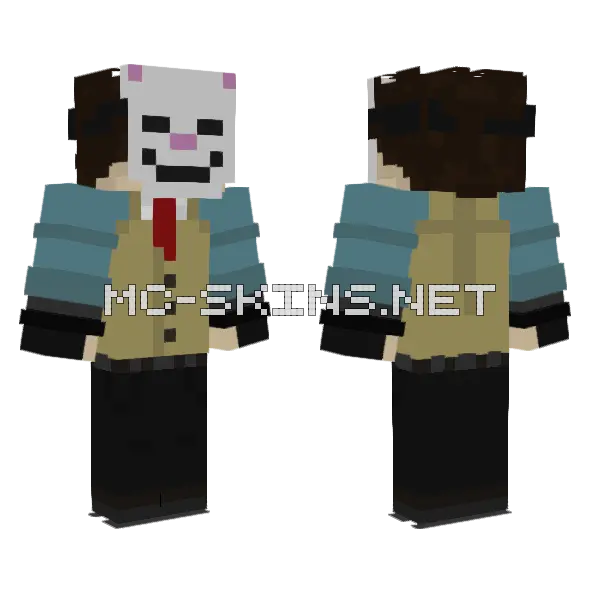 Michael Afton FNAF 6 Minecraft skin, front and back