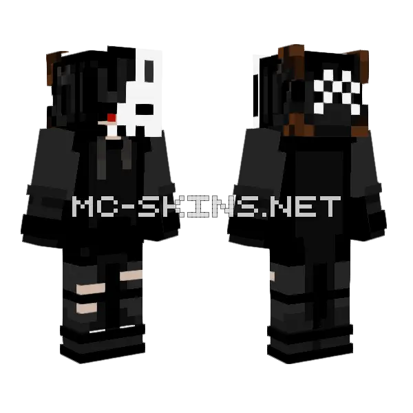 Michael Black Outfit Minecraft skin, front and back