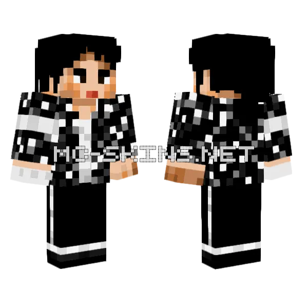 Michael Jackson Billie Jean Minecraft skin, front and back