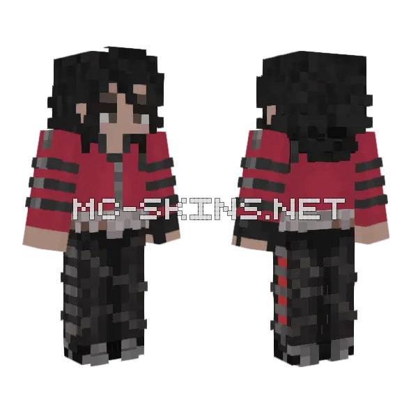 Michael Jackson Red Outfit Minecraft skin, front and back