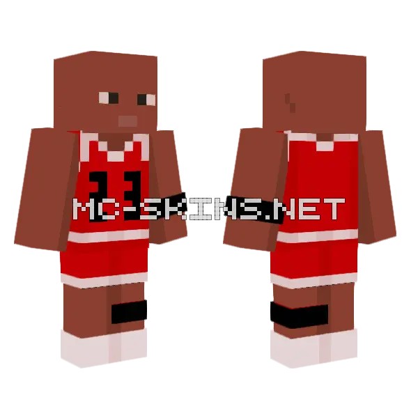 Michael Jordan Jersey Minecraft skin, front and back