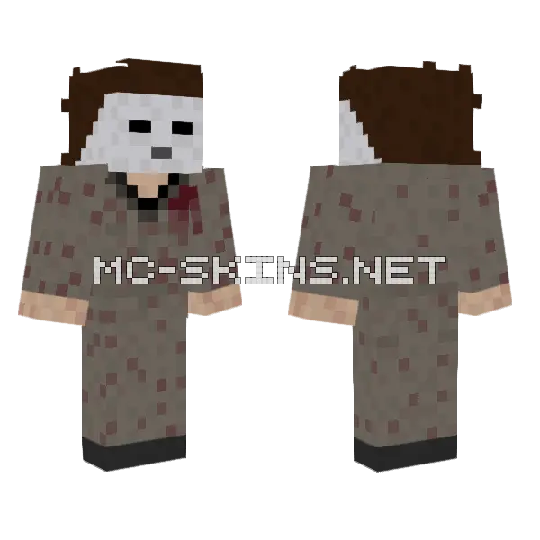 Michael Myers Halloween 6 Minecraft skin, front and back