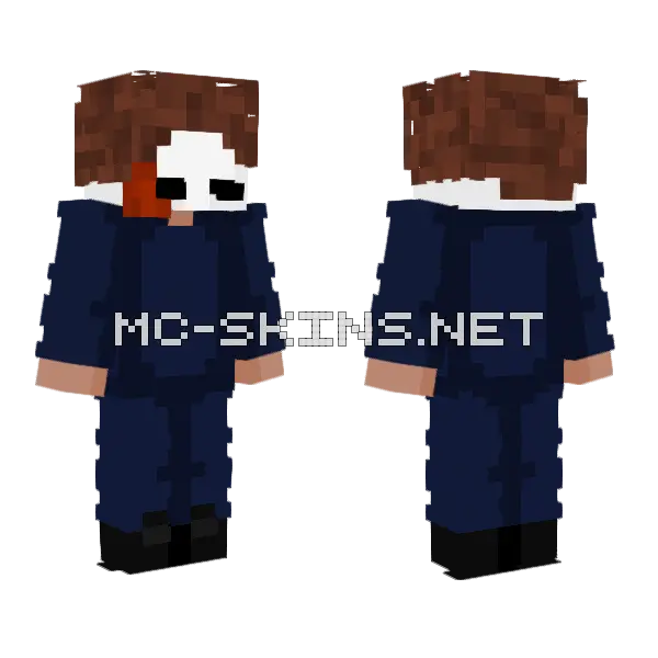 Michael Myers Killer Minecraft skin, front and back