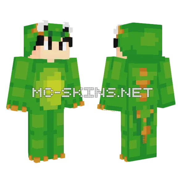 Michaelmcchill Green Geckos Minecraft skin, front and back