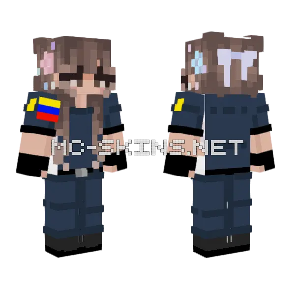 Micka Minecraft skin, front and back