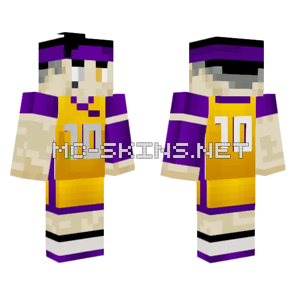 Midas Basketball V3 Minecraft skin, front and back