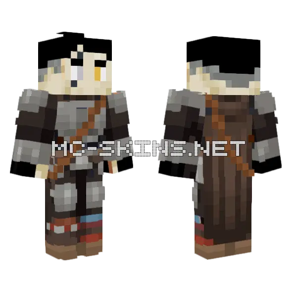 Midas Mandalorian Minecraft skin, front and back