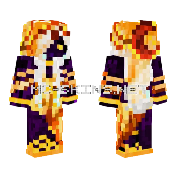 Middayluna Celestial Being Minecraft skin, front and back
