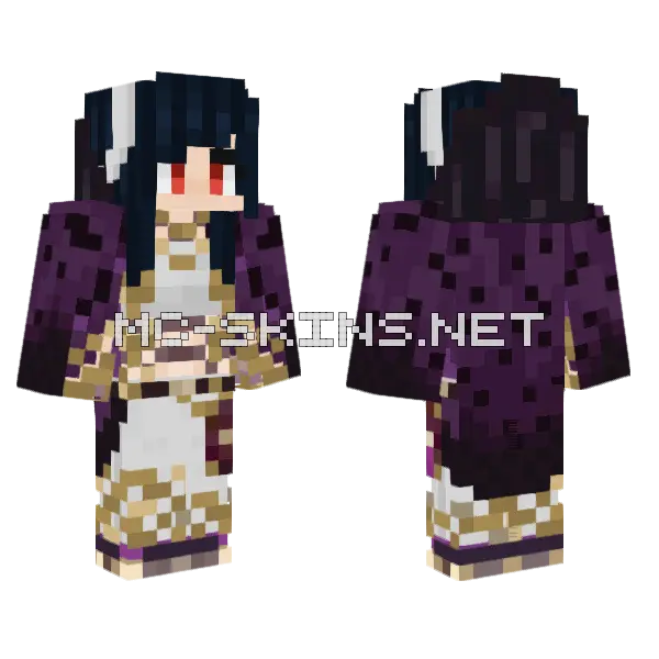 Middle Big Sister Yor Minecraft skin, front and back