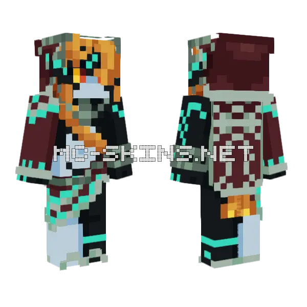 Midna True Form Redesign Minecraft skin, front and back