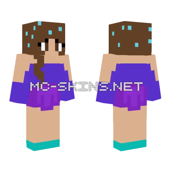 Midnight Dance Reshade Minecraft skin, front and back