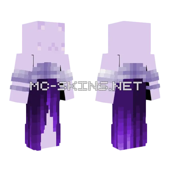 Midnight Kitty Minecraft skin, front and back