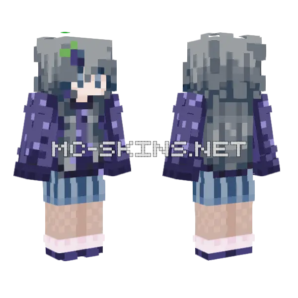 Midnight Kmari Minecraft skin, front and back