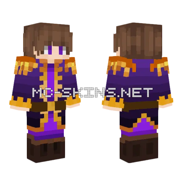 Midnight Monarch Minecraft skin, front and back