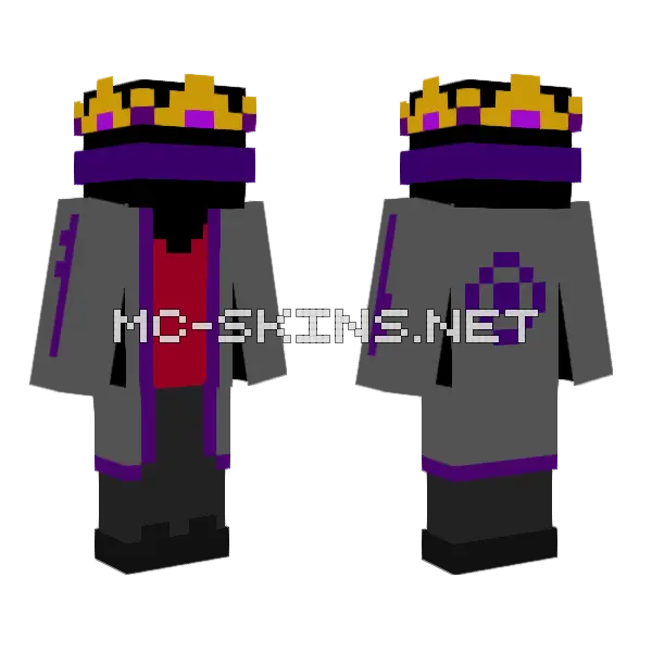 Midnight Monster Minecraft skin, front and back