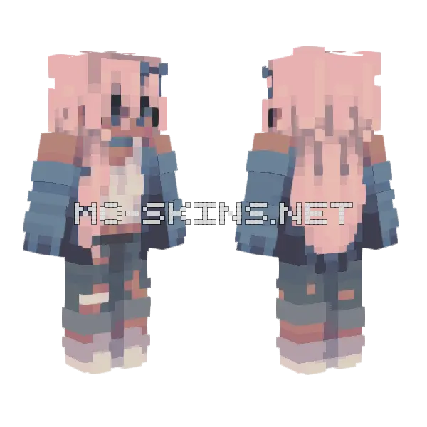 Midnight Rain Minecraft skin, front and back