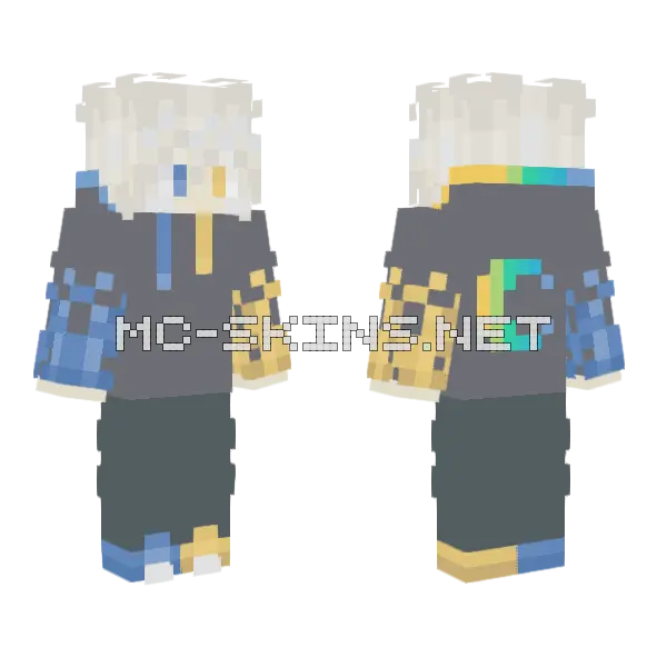 Midnight Remake Minecraft skin, front and back