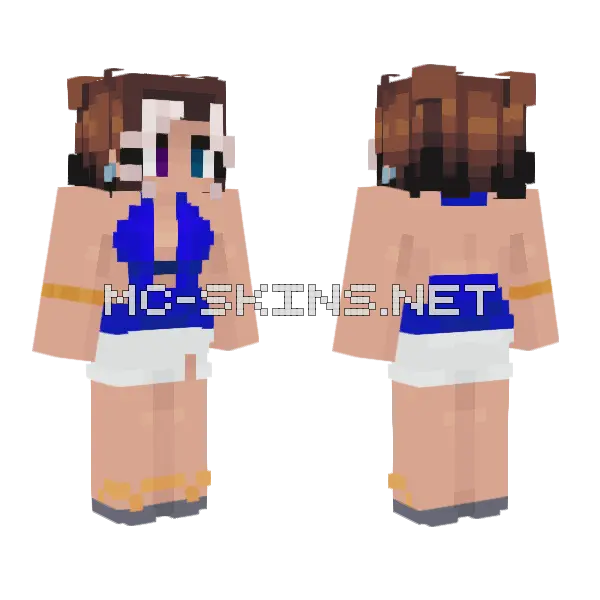 Midnight Sea Party Minecraft skin, front and back