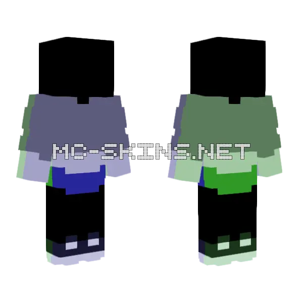 Midnight Spring Raffle Minecraft skin, front and back