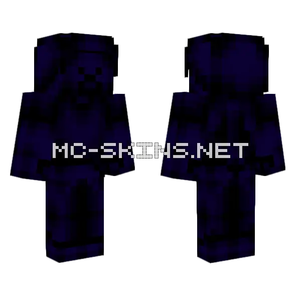 Midnight Steve Minecraft skin, front and back