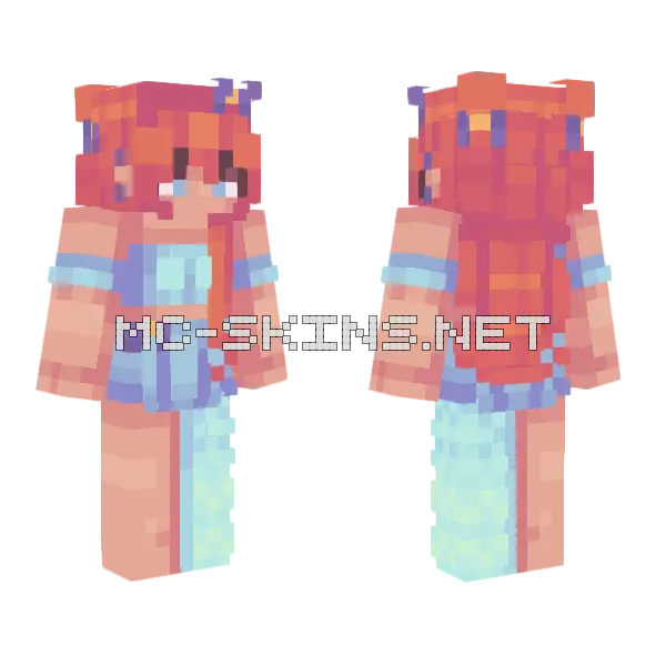 Midnight Swimmer Minecraft skin, front and back