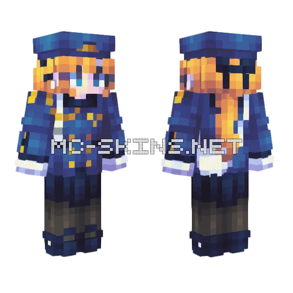 Midnight Train Minecraft skin, front and back