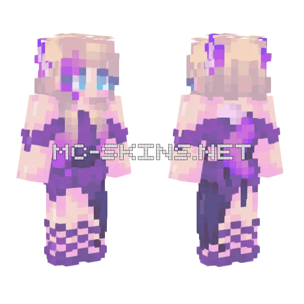 Midnight Wolf Minecraft skin, front and back