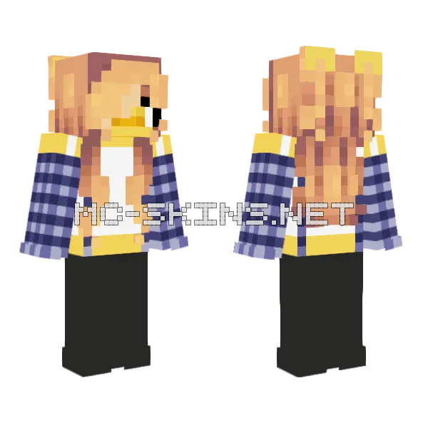 Might Change This Girl Minecraft skin, front and back