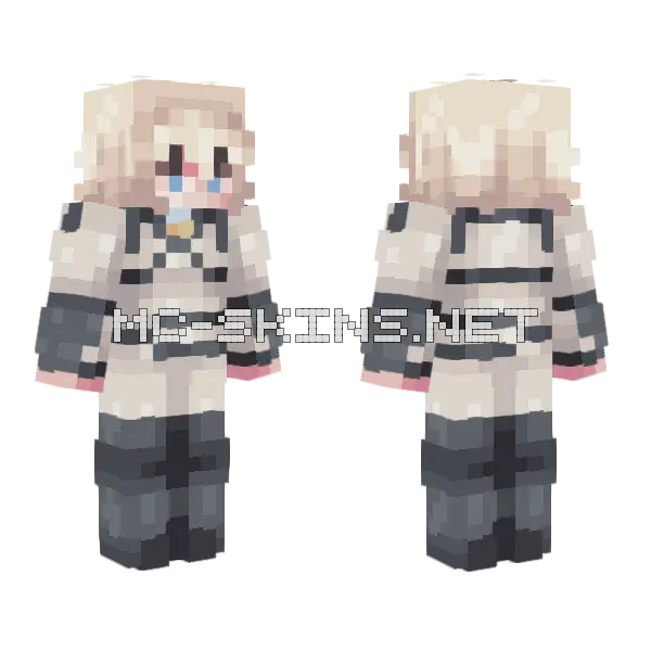 Mikaela Hyakuya Minecraft skin, front and back