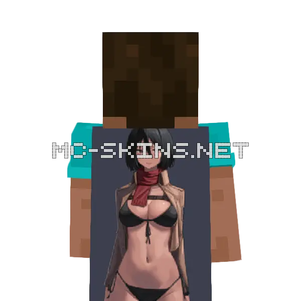 Mikasa Ackerman Bikini cape, outside and lining