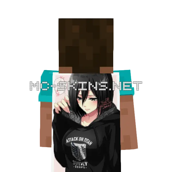 Mikasa Ackerman Hoodie cape, outside and lining
