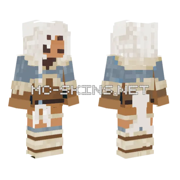 Miki Ver 2 Minecraft skin, front and back